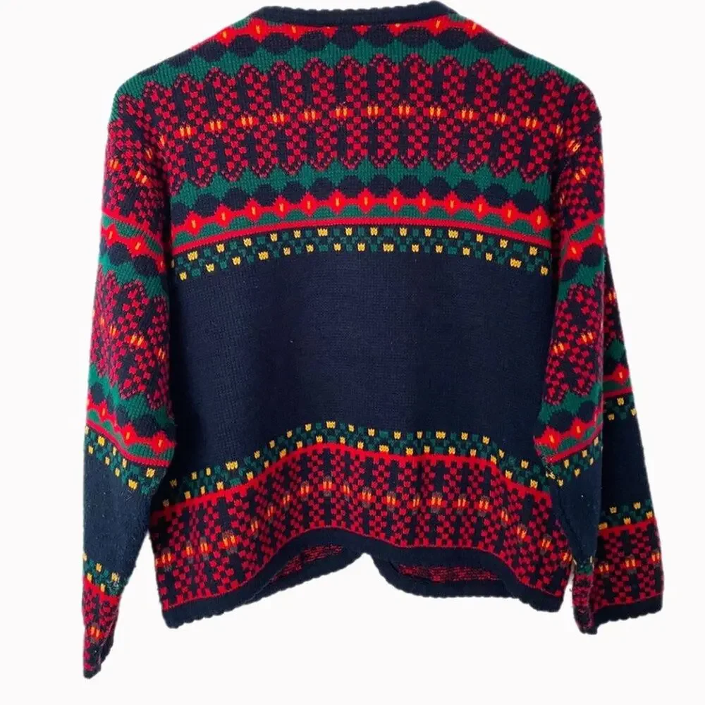 Vintage 90s Casual Corner Scottie Dog Sweater Sz S